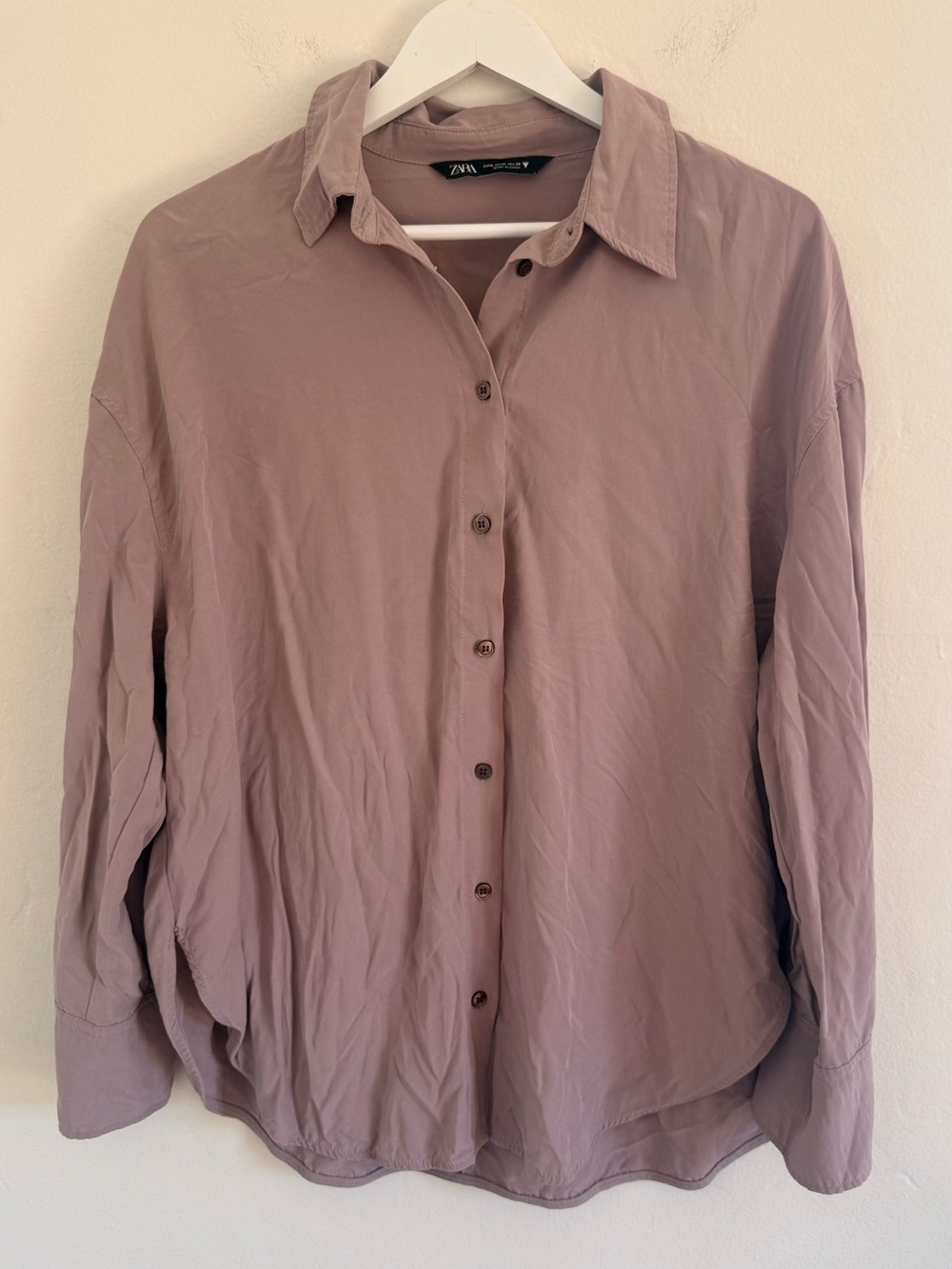 Zara Dusty Mauve Collared Shirt